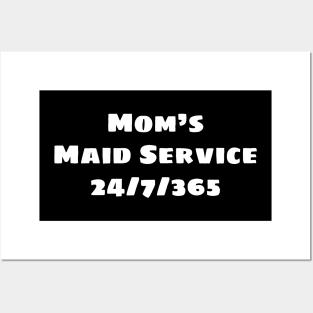 Mom's Maid's Service (White) Posters and Art